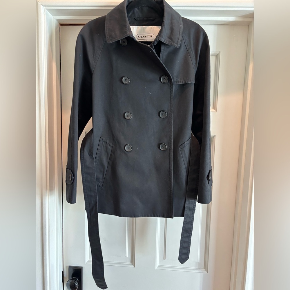 Coach black double-breasted peacoat - Picture 5 of 6
